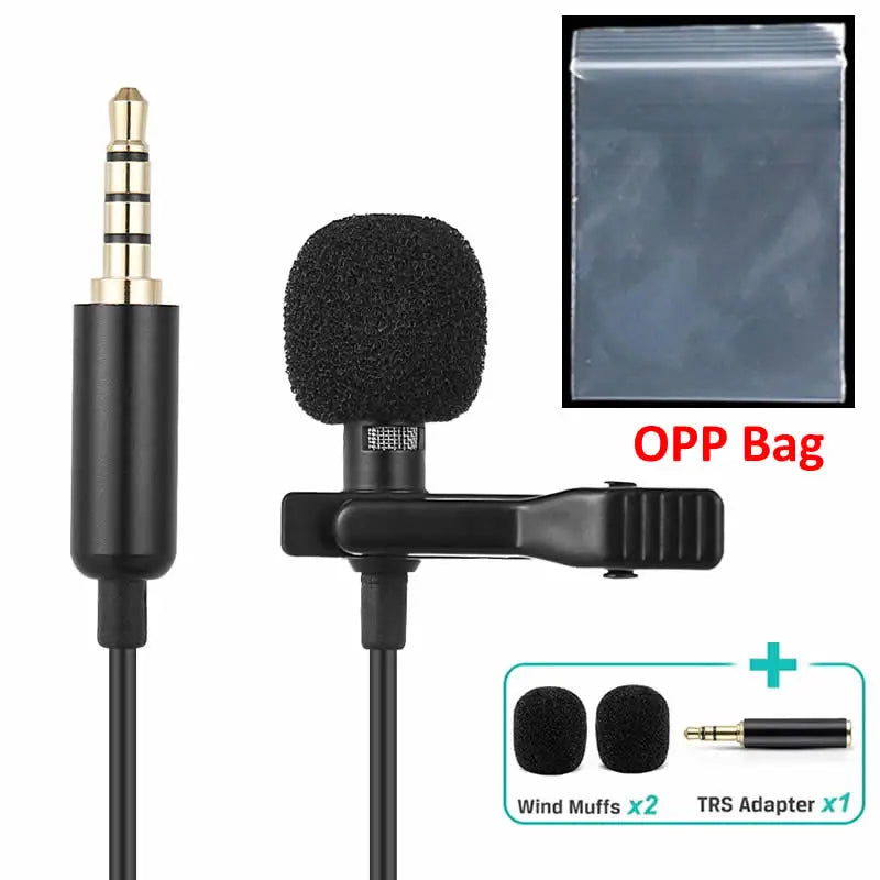 Lavalier Clip-On Microphone – 1.5m 3.5mm Audio Mic