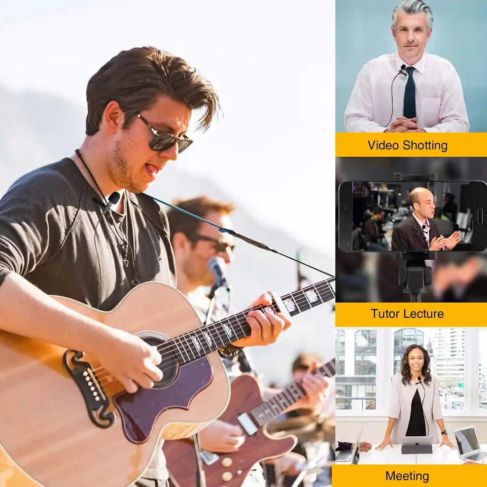 Lavalier Clip-On Microphone – 1.5m 3.5mm Audio Mic