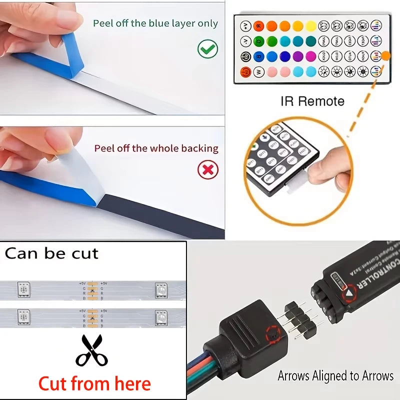 USB LED TV Backlight Strip Lights