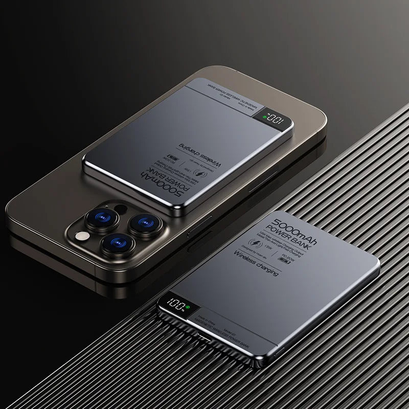 10,000mAh Magnetic Power Bank – Fast Charging & Wireless