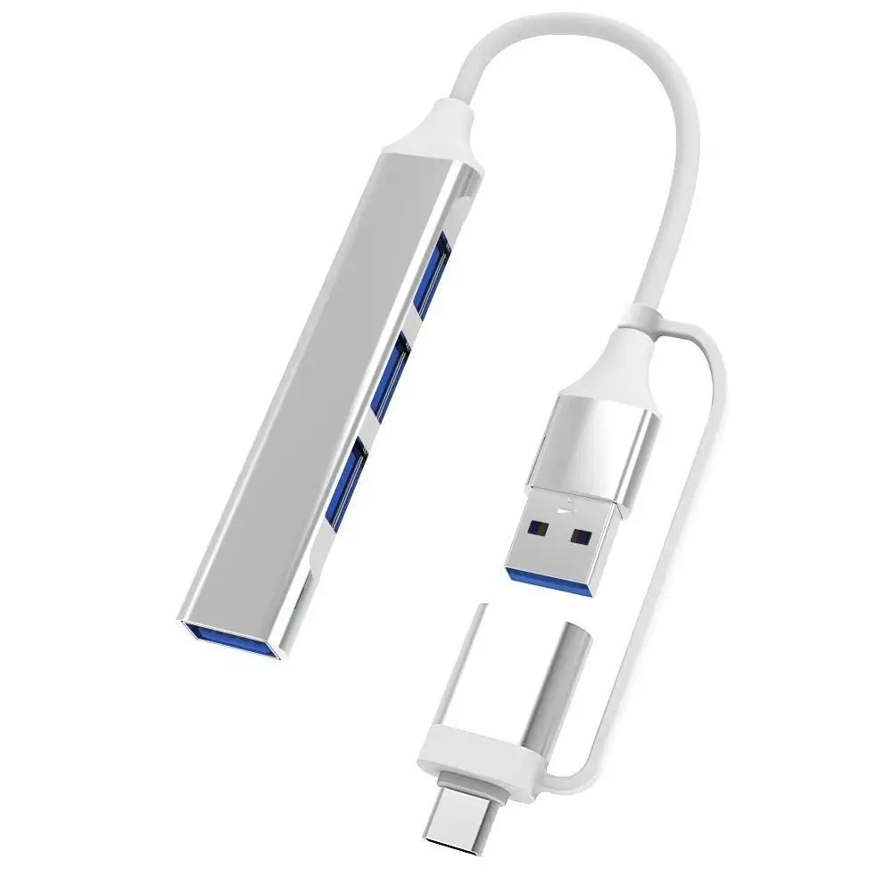 4-in-1 USB-C Hub – High-Speed Adapter for Laptop & PC