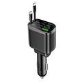5-in-1 Car Fast Charger with Retractable Cable