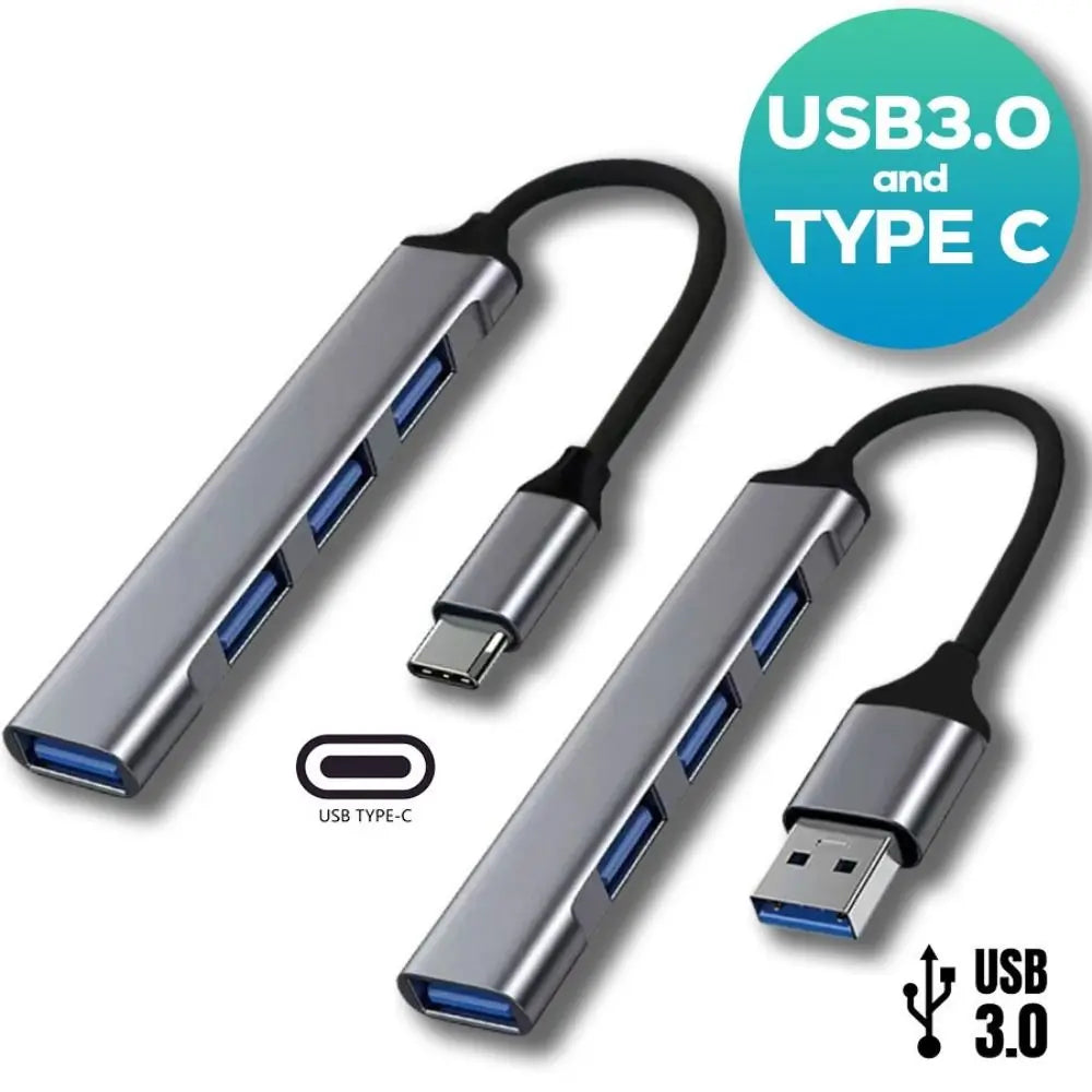 4-in-1 USB-C Hub – High-Speed Adapter for Laptop & PC