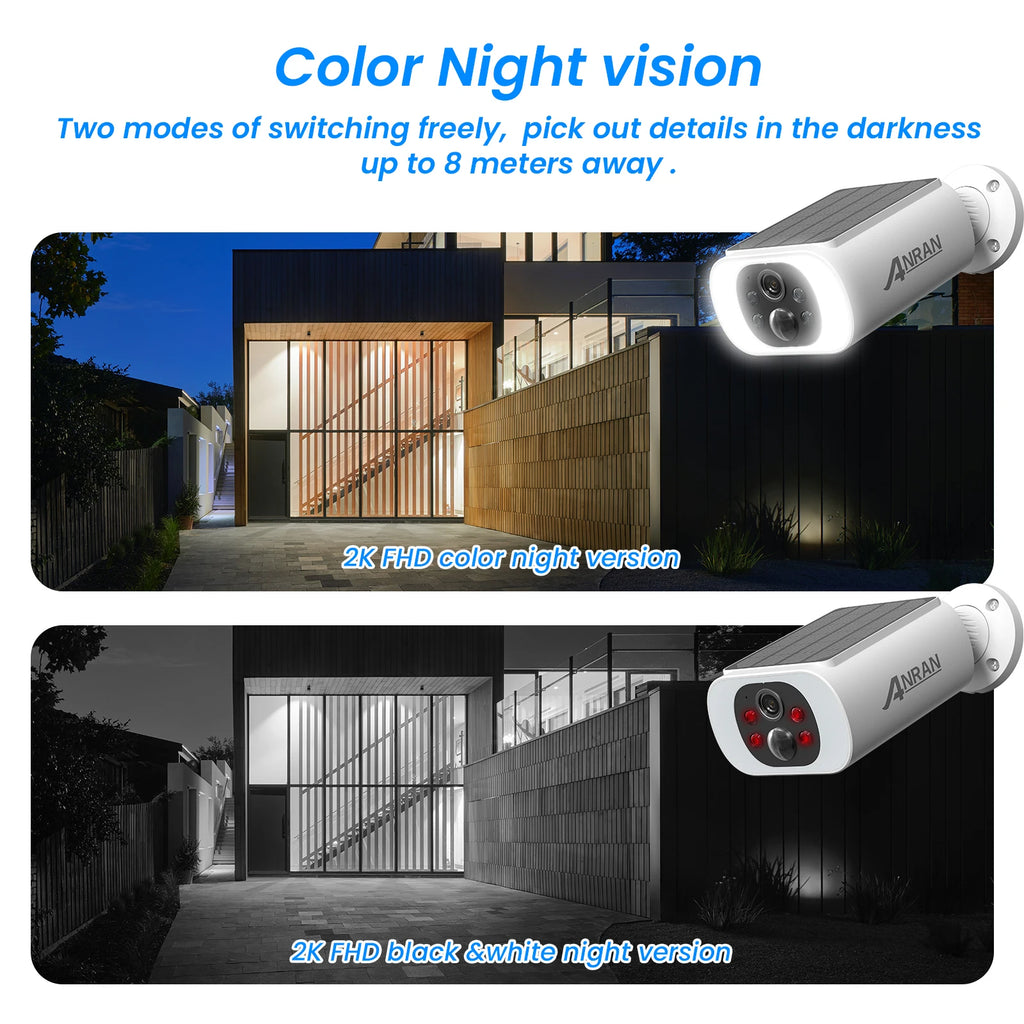 ANRAN 3MP WiFi Solar Security Camera