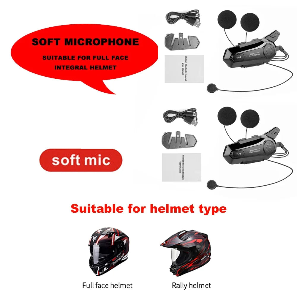 X1 Plus Bluetooth Helmet Intercom